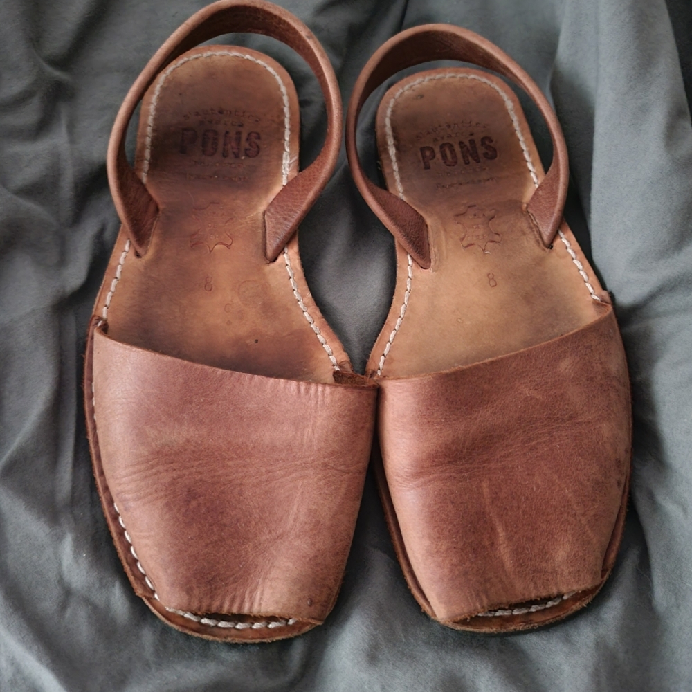 Pons Brown Leather Sandals
